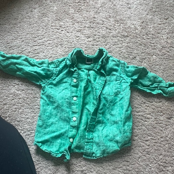 Baby boy linen button down - Picture 3 of 6